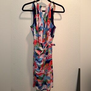 Jessica Simpson Women’s necklace-detail wrap dress